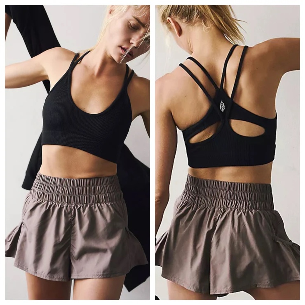 Free People Athletic Shorts in Taupe